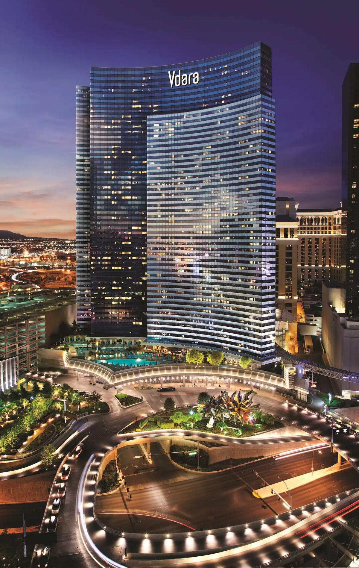 Luxury rises above the lights — welcome to your high-end Vdara suite in the center of Vegas. 🎰🌟