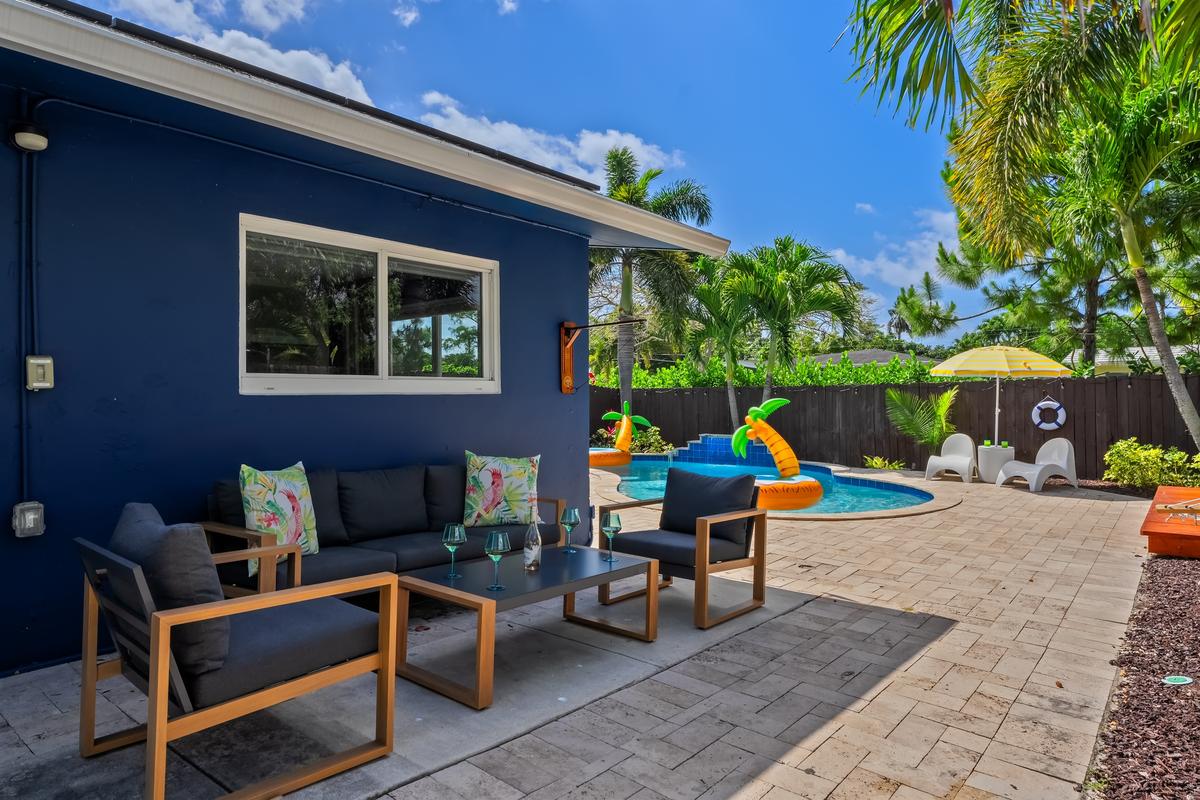 Sip and chill in the shade after a nice time in the pool.