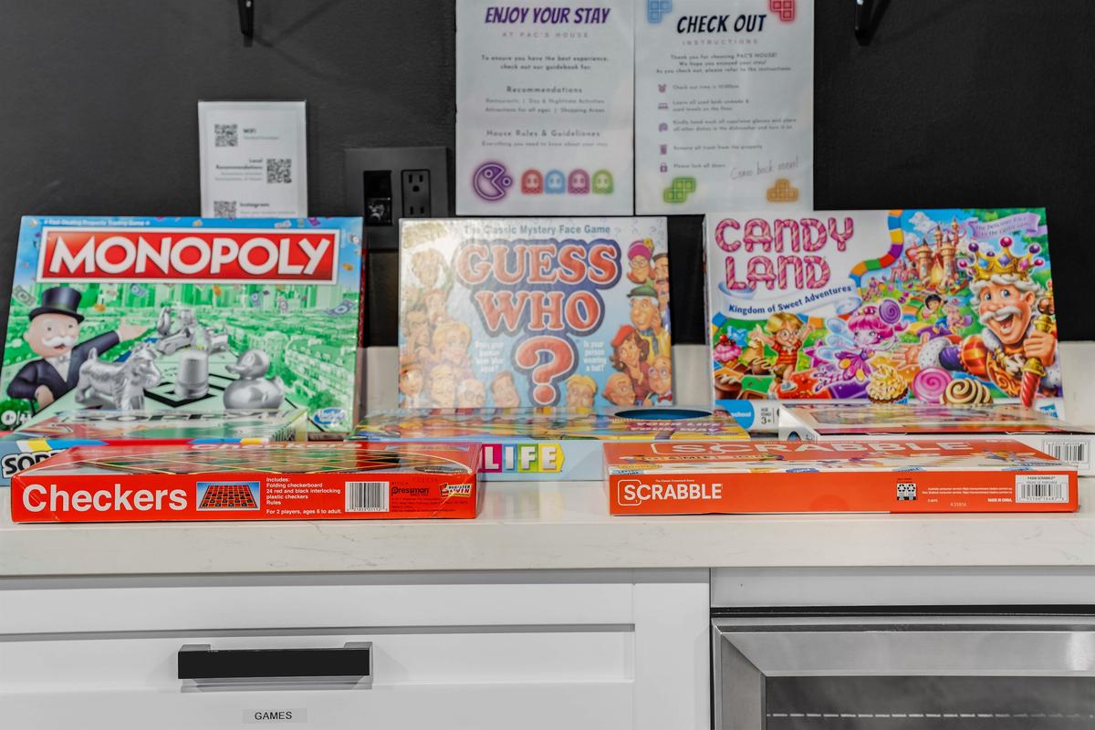 Games and more games! Who will win bragging rights?  Store some cold beverages to enjoy in the Game Room